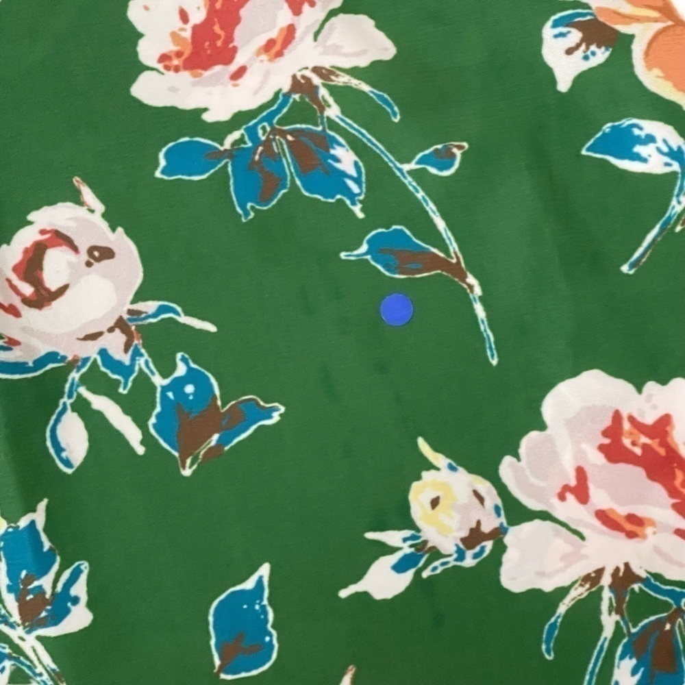 Euc ModCloth sleeveless top, floral, retro, green, size Large - Picture 12 of 12